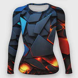 Рашгард женский Геометрия объемные плиты, цвет: 3D-принт