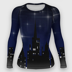 Рашгард женский Город ночной, цвет: 3D-принт
