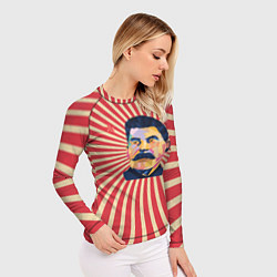 Рашгард женский Сталин полигональный, цвет: 3D-принт — фото 2