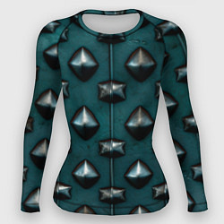Женский рашгард Зелёная шипованная броня