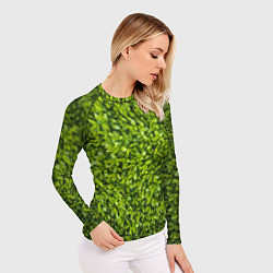 Рашгард женский Зеленая травка, цвет: 3D-принт — фото 2