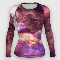 Рашгард женский Фиолетовое облако, цвет: 3D-принт
