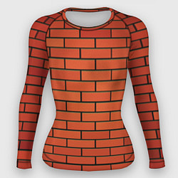 Рашгард женский Кирпичная стена, цвет: 3D-принт