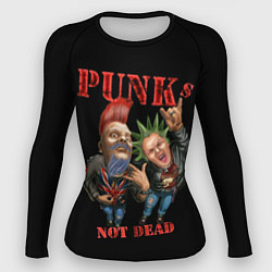 Рашгард женский Punks Not Dead - панки хой, цвет: 3D-принт