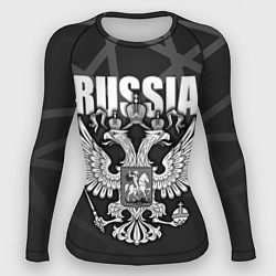 Рашгард женский Russia - герб РФ, цвет: 3D-принт