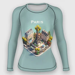 Рашгард женский Paris Isometric, цвет: 3D-принт