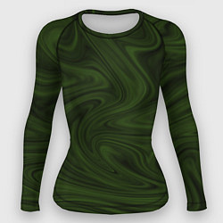Рашгард женский Зеленое размытие абстракция, цвет: 3D-принт