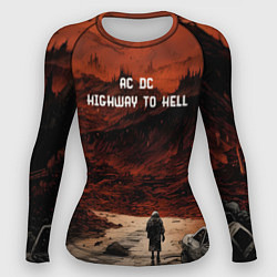 Рашгард женский AC DC Highway to hell, цвет: 3D-принт