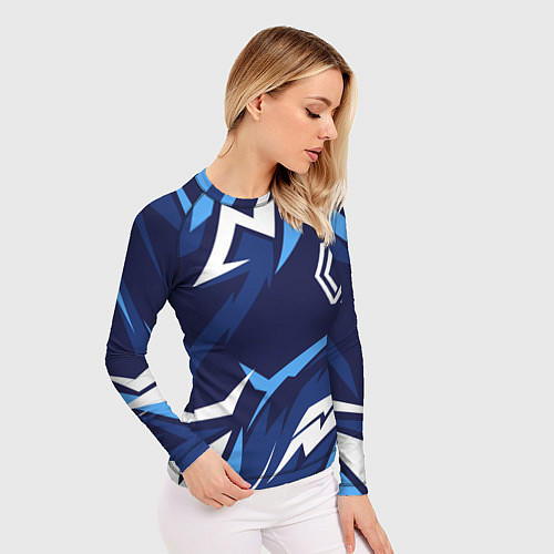 Женский рашгард Renault - спортивный синий / 3D-принт – фото 3