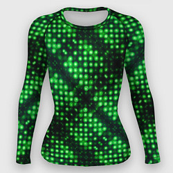 Рашгард женский Яркие зеленые точки, цвет: 3D-принт
