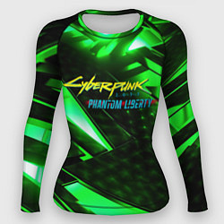 Рашгард женский Cyberpunk 2077 phantom liberty neon green, цвет: 3D-принт