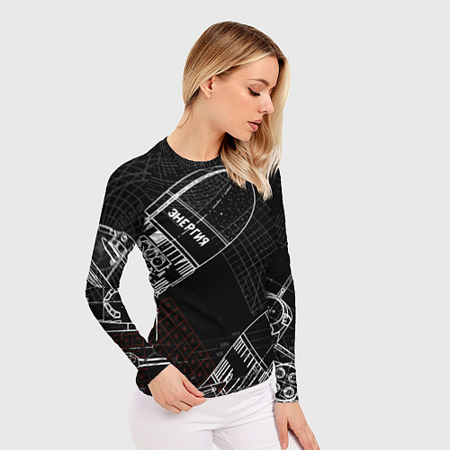 Женский рашгард Чертеж ракеты / 3D-принт – фото 3