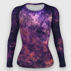 Рашгард женский Текстура - Purple galaxy, цвет: 3D-принт