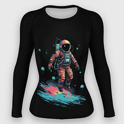 Рашгард женский Летящий космонавт, цвет: 3D-принт