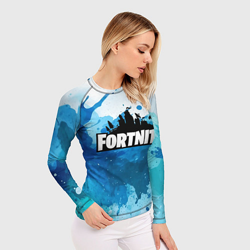 Женский рашгард Fortnite Logo Paint / 3D-принт – фото 3