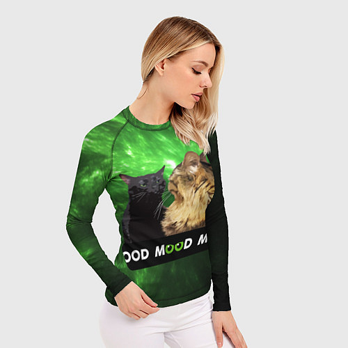 Женский рашгард Mood - коты из ТикТок / 3D-принт – фото 3