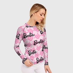 Рашгард женский Логотип Барби и розовое кружево, цвет: 3D-принт — фото 2