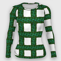Рашгард женский Зеленые змейки, цвет: 3D-принт