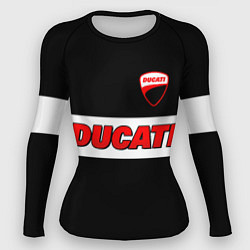 Рашгард женский Ducati motors - черный, цвет: 3D-принт