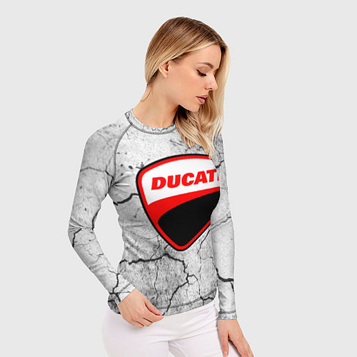 Женский рашгард Ducati - потресканная земля / 3D-принт – фото 3