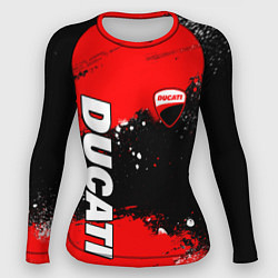 Женский рашгард Ducati - красная униформа с красками
