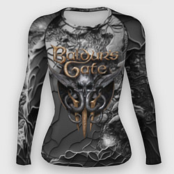 Рашгард женский Baldurs Gate 3 logo dark, цвет: 3D-принт