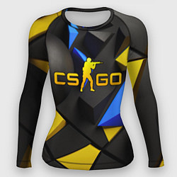 Женский рашгард CSGO blue yellow abstract