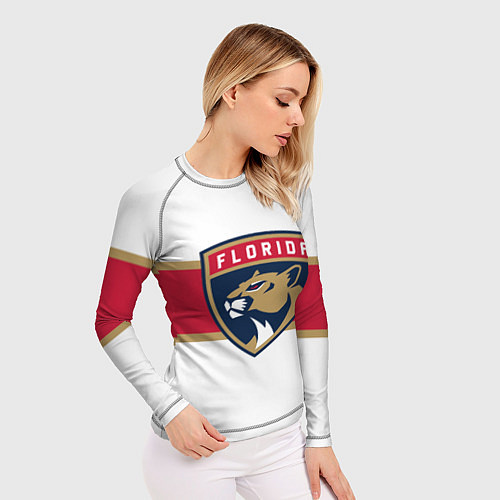 Женский рашгард Florida panthers - uniform - hockey / 3D-принт – фото 3