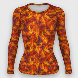 Рашгард женский Огненный узор, цвет: 3D-принт