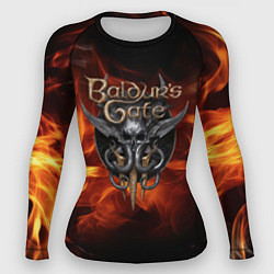 Рашгард женский Baldurs Gate 3 fire logo, цвет: 3D-принт