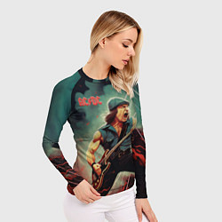 Рашгард женский AC DC rock, цвет: 3D-принт — фото 2