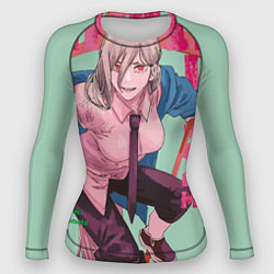 Рашгард женский Power Chainsaw, цвет: 3D-принт