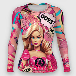 Рашгард женский Барби в стиле поп арт, цвет: 3D-принт