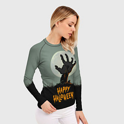 Рашгард женский Halloween - рука мертвеца, цвет: 3D-принт — фото 2
