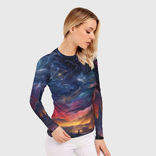 Женский рашгард Звездные Миры / 3D-принт – фото 3