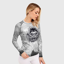 Рашгард женский Texture - разозленная горилла, цвет: 3D-принт — фото 2