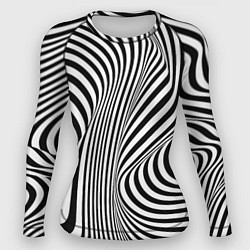 Рашгард женский Цвета зебры оптическая иллюзия, цвет: 3D-принт