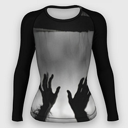 Рашгард женский Руки зомби в ночном тумане, цвет: 3D-принт