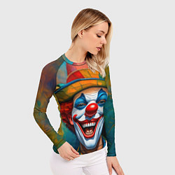 Рашгард женский Нейросеть - Хэллоуин безумный клоун, цвет: 3D-принт — фото 2