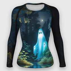 Рашгард женский Призрак в лесу у воды, цвет: 3D-принт