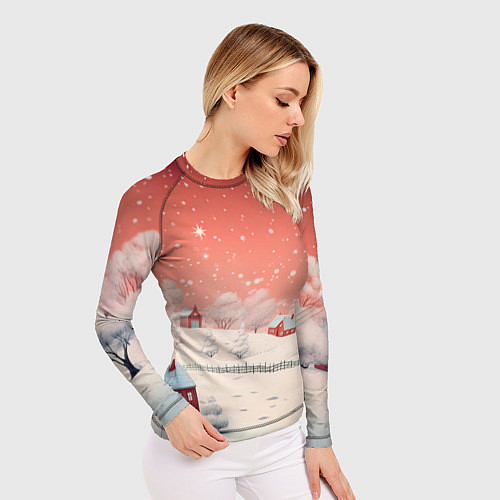 Женский рашгард Волшебство новогодней ночи / 3D-принт – фото 3