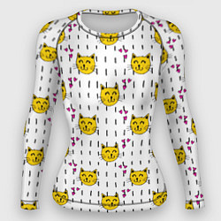 Рашгард женский Смешная кошка, цвет: 3D-принт