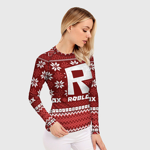 Женский рашгард Roblox christmas sweater / 3D-принт – фото 3