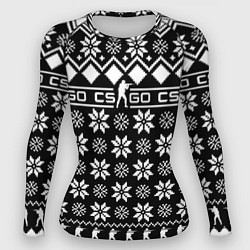 Рашгард женский CS GO christmas sweater, цвет: 3D-принт