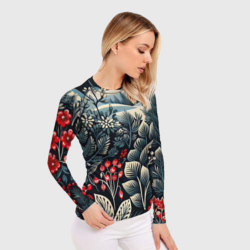 Женский рашгард Хрустальные рисунки / 3D-принт – фото 3