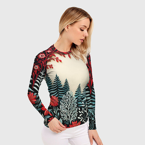 Женский рашгард Зимнее кружево / 3D-принт – фото 3