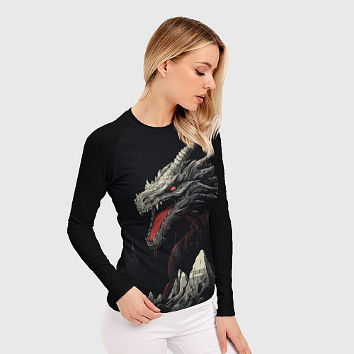 Женский рашгард Дракон морозных узоров / 3D-принт – фото 3