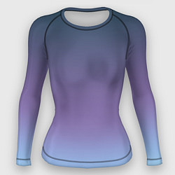 Рашгард женский Градиент синий фиолетовый голубой, цвет: 3D-принт