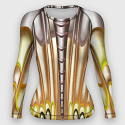 Рашгард женский Абстрактный рисунок по мотивам крыла бабочки, цвет: 3D-принт