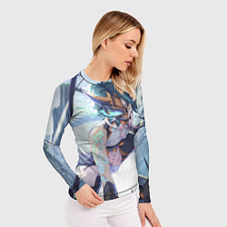 Рашгард женский Genshin Impact Сяо Xiao Mask, цвет: 3D-принт — фото 2